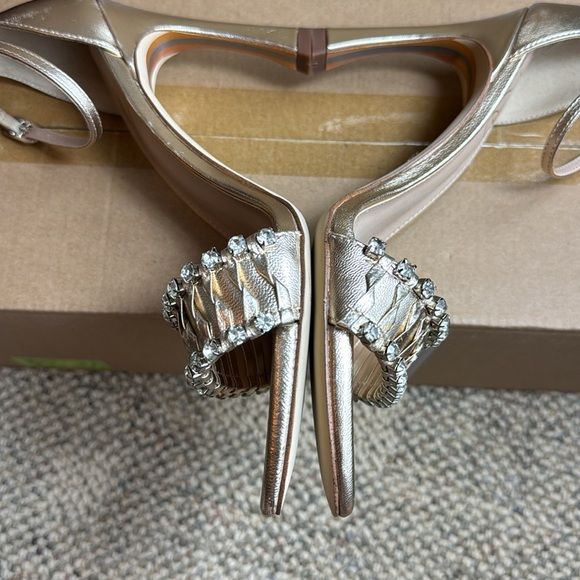 • Sam Edelman • Womens Evelynn Strappy Heel, Gold Leaf, Size 7.5 💛🤩 (In box!) - Picture 5 of 17